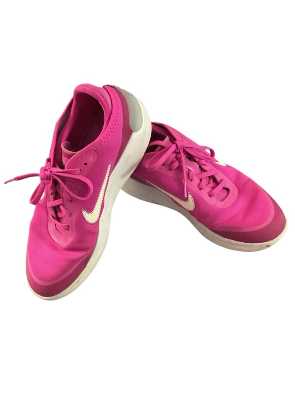 Nike “Amixa” Fire Pink Athletic Sneakers w/White Swoosh